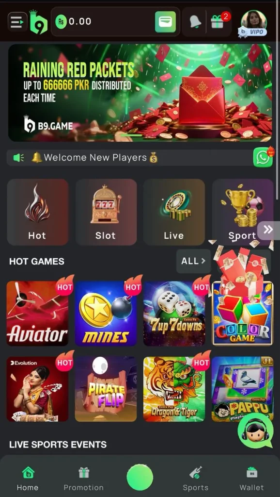 Screenshot of B9 Game